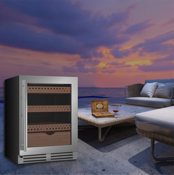 No Noise Inverter Compressor Moisturizing Cigar Cooler Digital Display Cigar Refrigerator