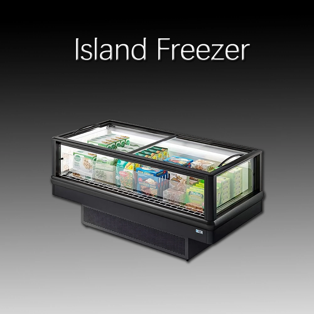 Supermarket Commercial Famous Brand Compressor Self Serve Promotion Dual Temp Chest Open Top Display Cabinet Island Freezer
