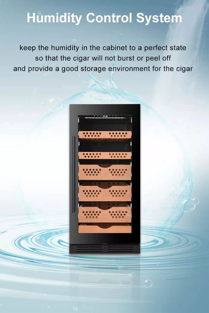 Spanish Cedar Wood Cigar Cabinet Constant Temperature Moisturizing Cigar Cooler Inverter Compressor Cigar Fridge
