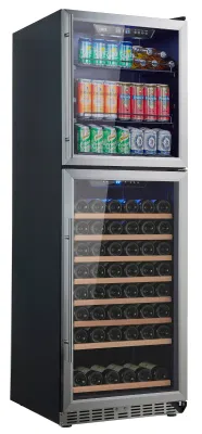 Two Door Wine and Beverage Fridge for Home and Hotel Using