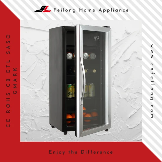 Luxury Dual Zone Wine and Can Fridge Stainless Steel Glass Door Wine Chiller Cooler Cabinet Fridge