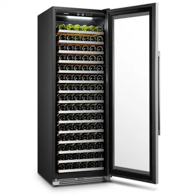 Seamless Ss Door Frame 168~171 Bottles Single Zone Wine Cooler/Wine Fridge