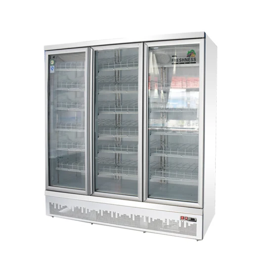 Compressor 1400 Litres Vertical 3 Doors Beverage Display Refrigerator