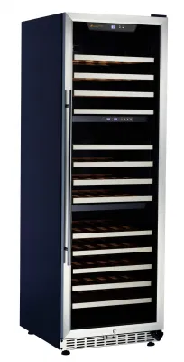 450L Triple Zone 149 Bottles Wine Cooler/Wine Fridge/Wine Refrigerator with Stainless Steel Front Shelves